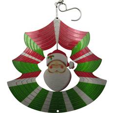 Multicoloured Garden Ornaments Securefix Direct Santa Christmas Garden Wind Spinner Metallic