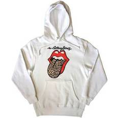 Leopard - Men Jumpers Rolling Stones The rolling stones kapuzenpullover leopard tongue band logo nue offiziell weiß Weiß