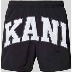 Karl Kani Badshorts Med Meshunderkläder - Svart/Vit