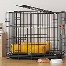 WYRMB Cage- Hund lekhage Pet Black Metal Folding Bur 2 Puppy Play Pen