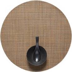 Chilewich Basketweave Round Placemat Individuales Marrón