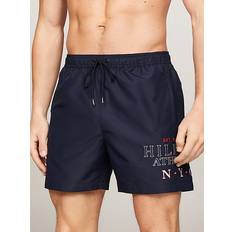 Tommy Hilfiger Recycled Fabric Swimming Trunks Tommy Hilfiger Logo Mid Length Swim Shorts DESERT SKY