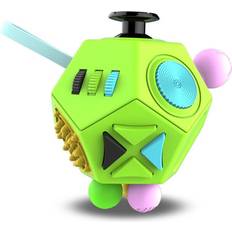 B1 EDC Hand For Autism ADHD Anxiety Relief Focus Kids 12 Sides Anti-Stress Magic Stress Fidget Cube Toys
