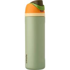 Water Containers Owala FreeSip Insulated Stainless Steel Water Bottle with Straw for Sports and Travel, BPA-Free, 24-oz, Orange/Green Camo Cool