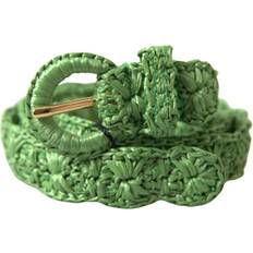 Viscose - Women Belts Dolce & Gabbana WoMens Green Viscose Weaved Skinny Waist Belt