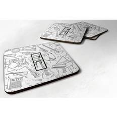 Kitchen Accessories Carolines Treasures CJ2007-IFC Letter I Musical Note Foam Coasters Set of 4 Coaster