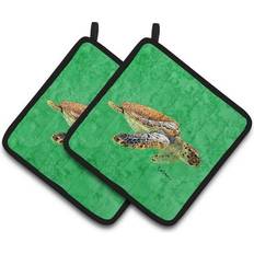 Kitchen Accessories Carolines Treasures Turtle Pot Holders 7.5 x 7.5 Multicolor Trivet