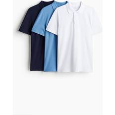 H&M Polo Shirts H&M & 3-pack Regular Fit Polo Shirts Blue