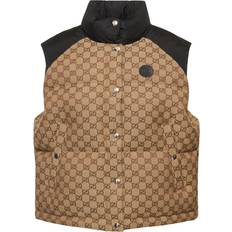 Gucci Vests Gucci Gg Cotton Blend Down Vest Camel (34 40)