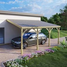Natural Carports Dakota Fields Bardh Wooden Carport Canopy Shingle (Building Area )