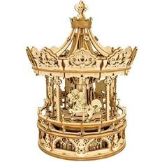 Robotime ROKR Romantic Carousel Music Box Wooden Model Kit