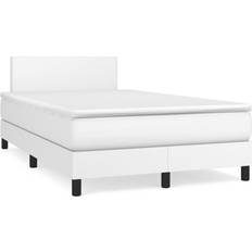 Blanc Ensembles de Lit vidaXL Boxspringbett mit Matratze 120x190 cm Weiß Betten-Sets