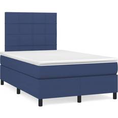 Blu Pacchetti Letto vidaXL Giroletto A Molle Con Materasso Blu 120x190 cm In Tessutocod Mxl 115971