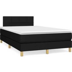 120cm - Svarta Sängpaket vidaXL Ramsäng tyg Sängpaket