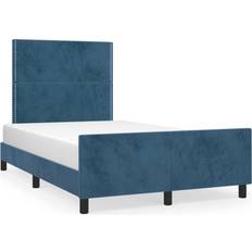 Senge & Madrasser vidaXL Sengeramme Uden Madras 120x190 cm Fløjl Mørkeblå