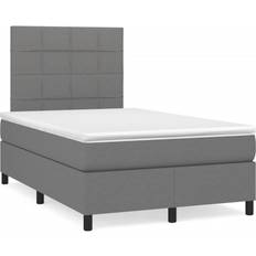 Senge & Madrasser vidaXL Kontinentalseng Med Madras 120x190 cm Stof Mørkegrå Sengesæt