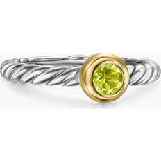 David Yurman Gold Rings David Yurman Cable Flex Ring with Gemstone in Silver and 14K Gold, 2.8mm