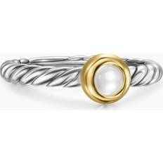 Gold Rings David Yurman Cable Flex Ring with Gemstone in Silver and 14K Gold, 2.8mm