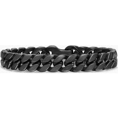 David Yurman Men Bracelets David Yurman Curb Chain Bracelet in Black Titanium