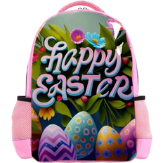 Ownta Happy Easter Pattern Premium Twill Camping Backpack - Multicolour