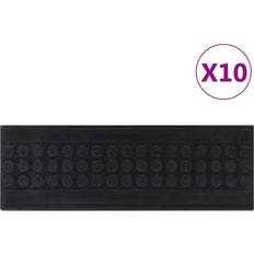 Treppenmatten vidaXL Stufenmatten 10 Stk 25x75 cm Gummi Schwarz