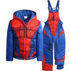 Marvel Overalls Children's Clothing Marvel Boys' Spider-Man Snowsuit Piece Ski Jacket and Snow Bib Ski Pants Overalls ToddlerBoy 2T-7 5-6, Spidey Red Blue