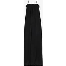Womens Black Ada Shirred Stretch-woven Maxi Dress