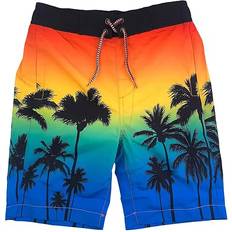 Appaman Longer Length Toddler Swim Trunks, Ombre Palms Prints, 10Y Maisonette