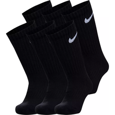 Black Underwear Nike Little Kid's Dri-Fit Performance Basics Crew Socks - Black (UN0019-023)