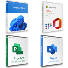 Operativsystem Microsoft Windows 11 Pro Office 2021 Pro Plus Project 2021 Pro Visio 2021 Standard