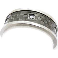 Cubic Zircon - Herr Ringar Les Trésors de Lily Steel Ring 'Karl' Black Silver