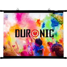 Duronic BPS80/43 80" Bar Projector Screen, 80 Inch Wall Mountable HD Projector Screen with 4:3 Ratio, Matte White 1 Gain Factor 163x122cm/64x48in