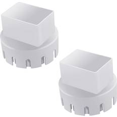 White Gutter Tlily White Downspout Adaptor to Drain Pipe, Roof Rain Gutter 2Pack