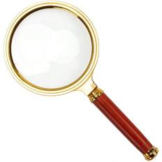 Magnifiers & Loupes LimbO 10X Handheld Magnifier Antique Mahogany Reading Magnifying Glass