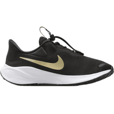 Nike Hurtigsnøring Løpesko Nike Revolution 7 EasyOn W - Black/White/Dark Smoke Grey/Metallic Gold