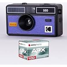 Analogue Cameras Kodak DA00259 i60 Camera Pack and 1 100 ISO 36 Exposure, 31 mm Optical Lens, Suitable for ISO 200/400/800 Films, for 35 mm Colour Films – Blue