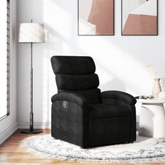 Elektrisk Massagefåtölj Med Uppresningshjälp Svart Tyg