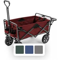 Utility Wagons MacSports Folding Wagon with Table- Red