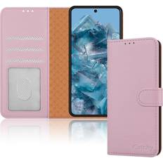 Google Pixel 8 Pro Wallet Cases iCatchy Rose Gold Google Pixel 8 Pro Case, RFID Blocking Phone Cover Not Specified