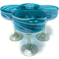 Blue Cocktail Glasses Dos Suenos Mexican Margarita Cocktail Glass 16fl oz 4