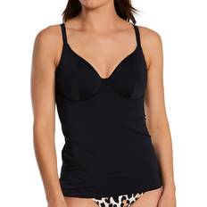 D Tankinier Freya Jewel Cove Underwire Tankini Top Black Solid