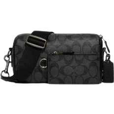 Men Crossbody Bags Coach Axel Crossbody In Signature Canvas - Gunmetal/Charcoal