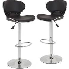 BestOffice Counter Black Bar Stool 103.6cm 2pcs