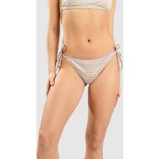 S Bikini Bottoms Roxy Women's Wavy Stripe Cheeky Tie Side Bikini Bottom in Papaya Wavy