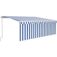 Polyester Terrassemarkiser vidaXL Manual Awning with Roller Blind LED 400x300cm