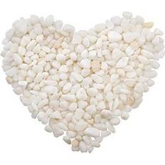 Decorative Stones Beads 100 Grams White Polished Stone Craft