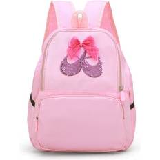 Dechoicelife a-Pink High Quality Sequined Shoes Image Girls Ballerina Backpack Ballet Dance Bags for Kids Lovely Students School Bag