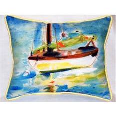 Yellow Complete Decoration Pillows Betsy Drake ZP274 Sailboat Complete Decoration Pillows Yellow (50.8x50.8cm)