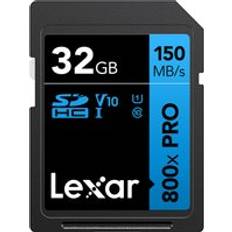 LEXAR Memory Cards LEXAR 32GB 800x 150MB/s UHS-I V10 PRO Blue Series SDHC Memory Card