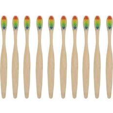 Dental Care HOD Health Personal Care Eco Friendly Bamboo Toothbrushes With Rainbow